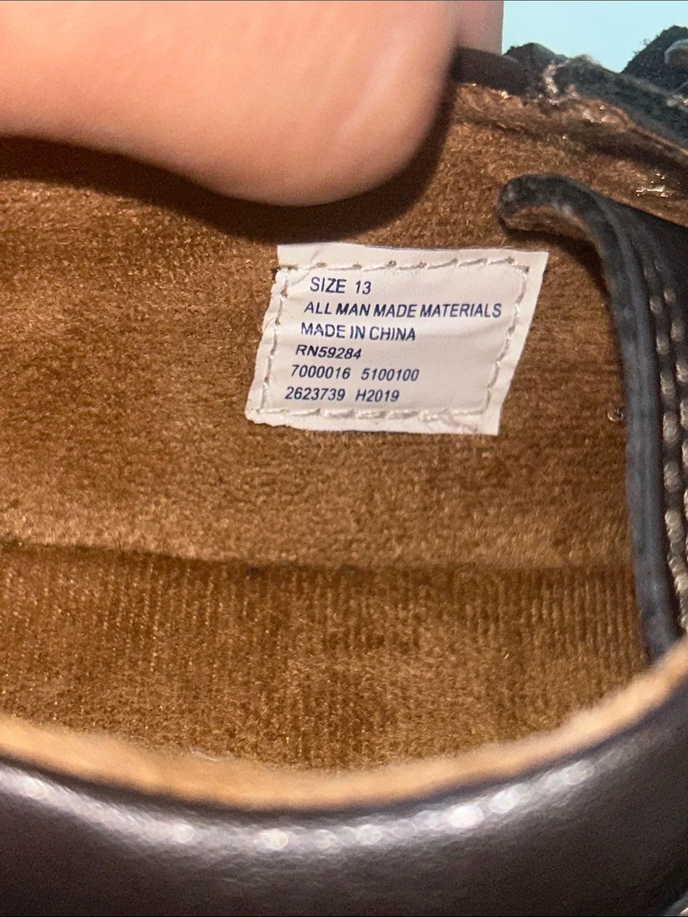 sold Boys Casual Leather Hook-and-Loop Shoes - Dark Brown size 13